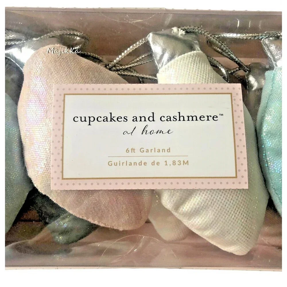 Cupcakes & Cashmere Shimmer Pastel Garland Light Bulb Holiday Christmas 6 FT